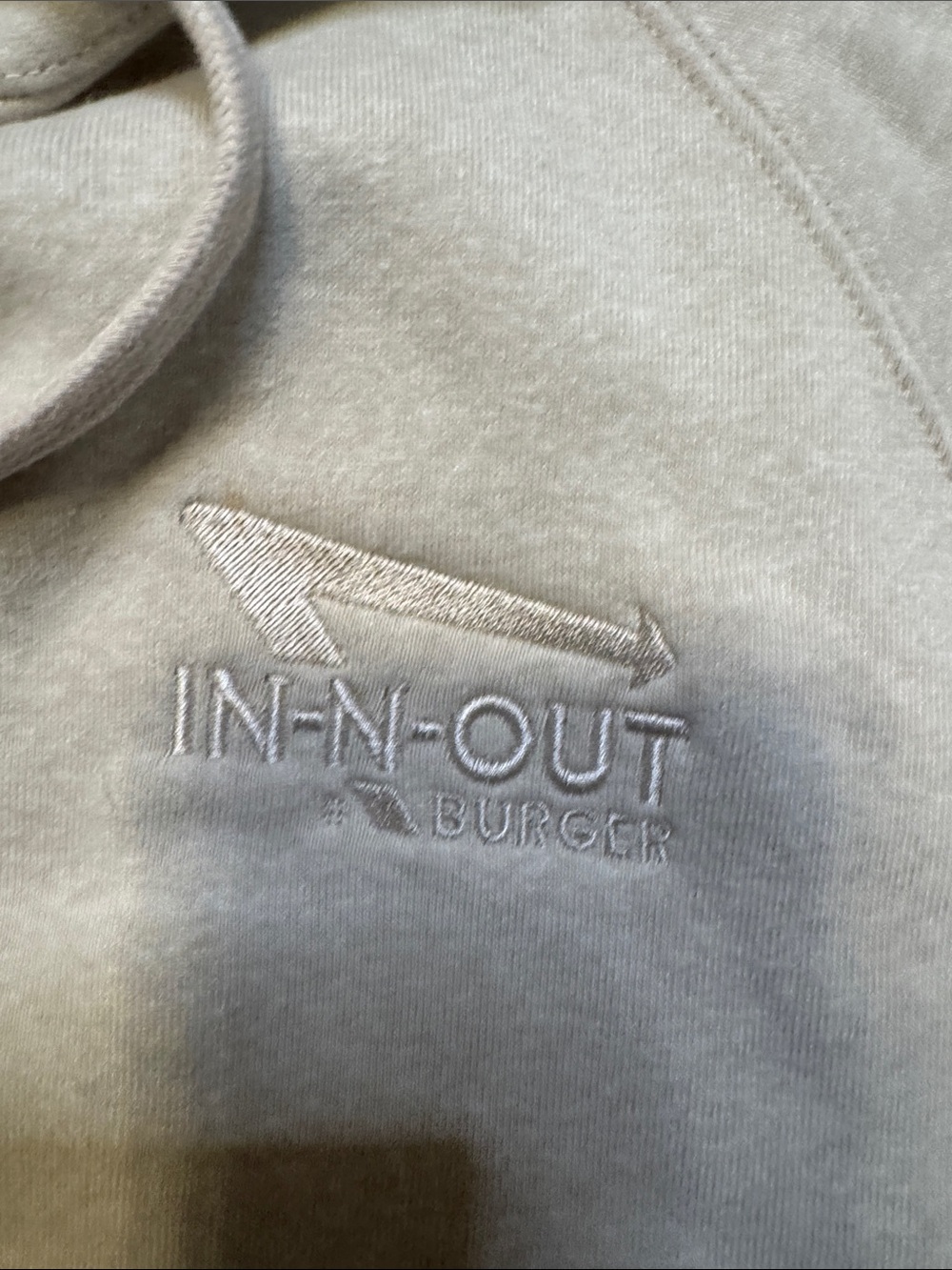 Genuine in and out burger Sand Hoodie Sweatshirt - Men's Pullover adult small.